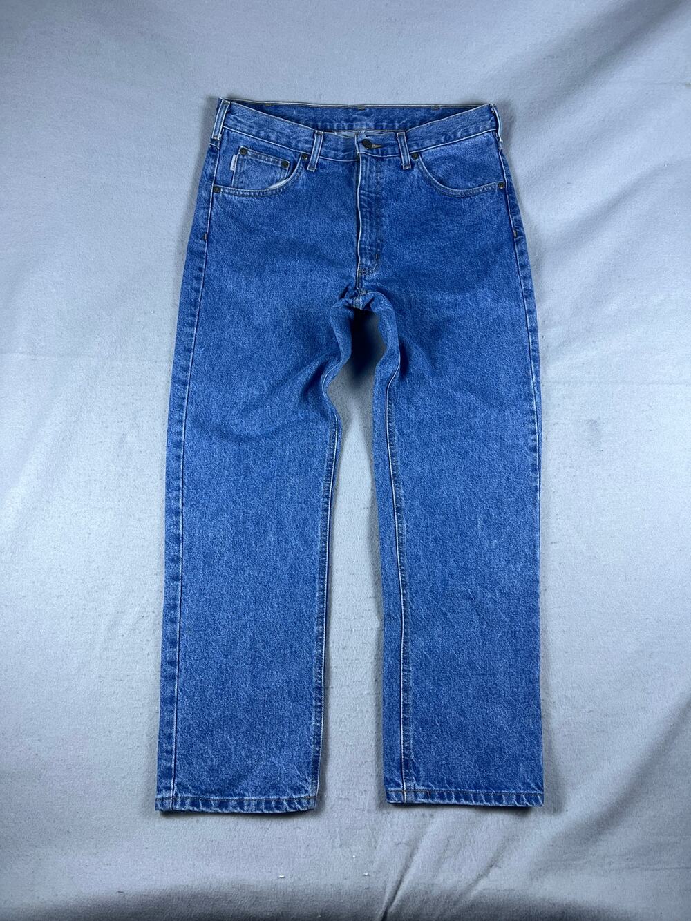 Carhartt Jeans Men 36x30 Blue Straight Traditional Fit Medium Wash Denim Classic